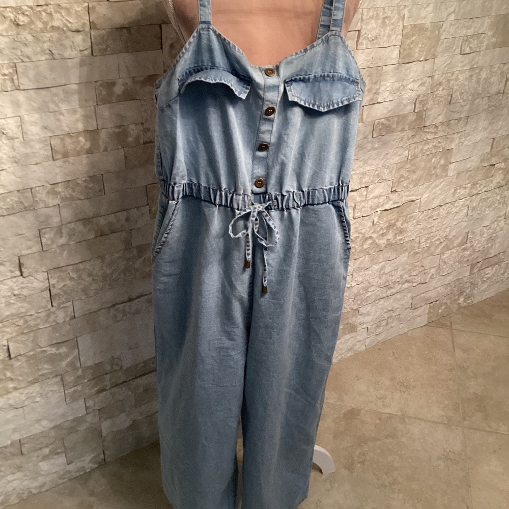 Blue Blush Denim Jumpsuit